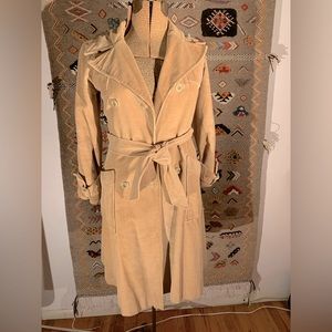 Here’s Looking at You, Kid! 70’s Vintage Camel Corduroy Ladies Trench Coat